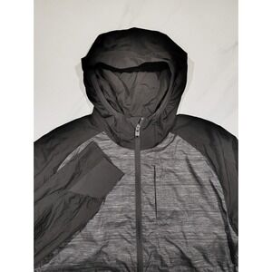 LULULEMON Pack It Jacket Medium Hooded Windbreaker Hanover Needles Slate Black